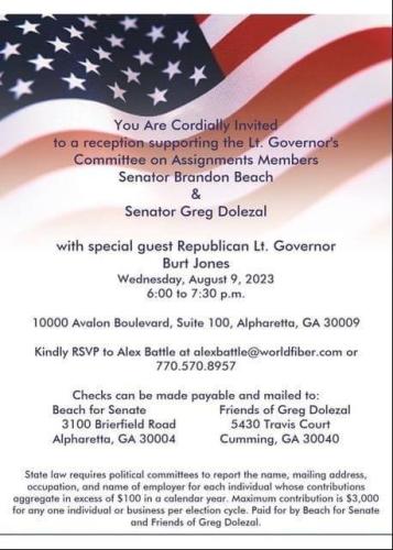 Alpharetta, Georgia - Aug 9, 2023 - Lt. Governor's Committee on Assignments