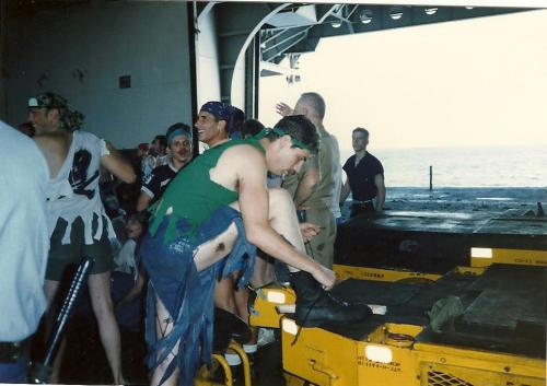 crossing the line on kitty hawk while in the Argonauts of VA-147