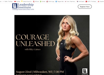 Milwaukee, Wisconsin - Aug 22, 2023 - Courage Unleashed - Riley Gaines