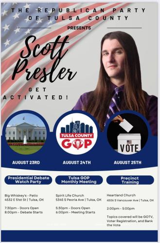 Tulsa, Oklahoma - Aug 23-25, 2023 - Various Locations - Get Activated with Scott Presler