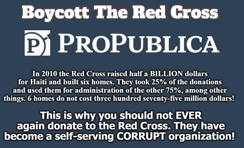 Boycott the Red Cross