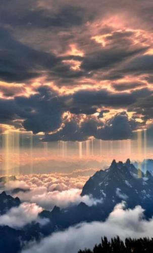 Storm over mountains