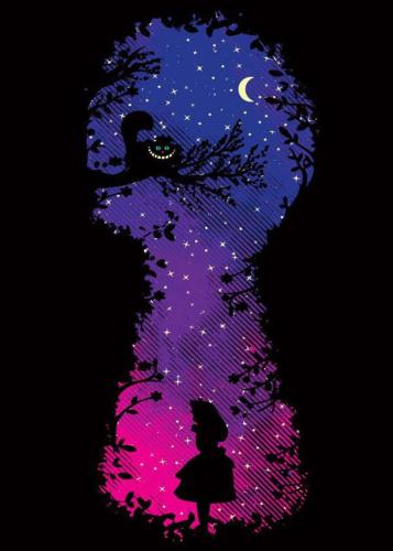 HD-wallpaper-wonderland-secrets-alice-night-disney-cheshire-silhouette-keyhole
