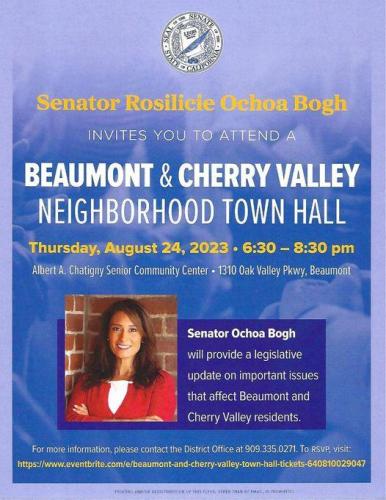 Beaumont, California - Aug 24, 2023 - Town Hall