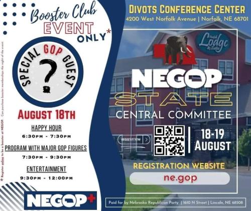 Norfolk, Nebraska - Aug 18. 2023 - NEGOP State Central Committee Meeting