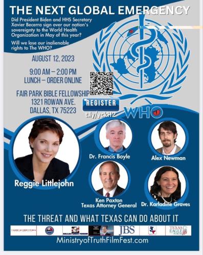 Dallas, Texas - Aug 12, 2023 - The Next Global Emergency