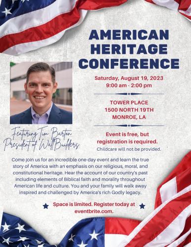 Monroe, Louisiana - Aug 19, 2023 - American Heritage Conference