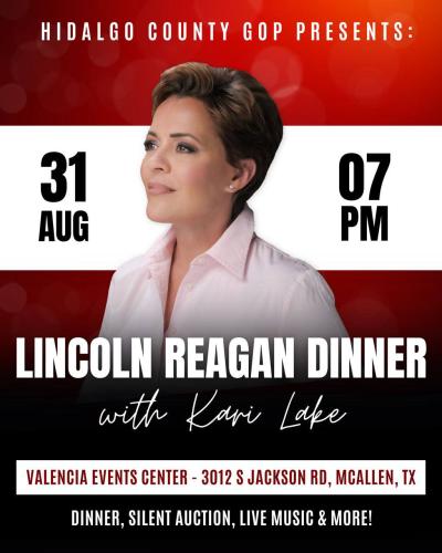 McCallen, Texas - Aug 31, 2023 - Lincoln Reagan Dinner with Kari Lake