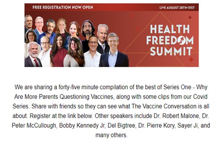 Online - Aug 28-31, 2023 - Health Freedom Summit