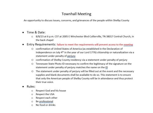 Collierville, Tennessee - Aug 8, 2023 -  Shelby County Town Hall