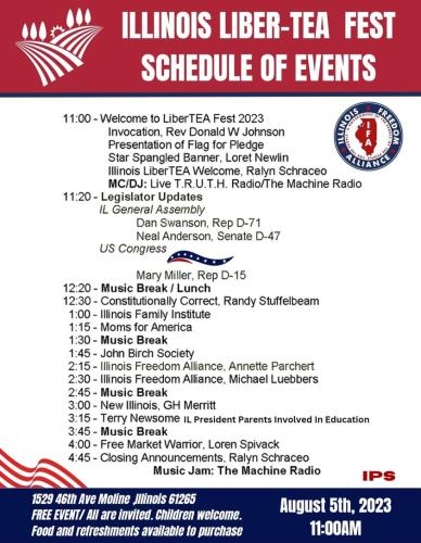 Moline, Illinois - Aug 5, 2023 - Illinoise Freedom Alliance - LiberTEA Fest