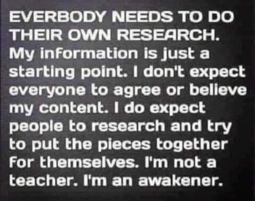 do your own research