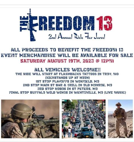 Missouri - Aug 19, 2023 -The Freedom 13 Ride