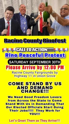 Racine, Wisconsin - Sep 30, 2023 - Racine County RinoFest - Call to Action