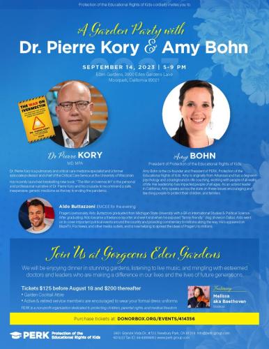 Moorpark, California - Sep 14, 2023 - PERK - A Garden Party with Pierre Kory and Amy Bohn