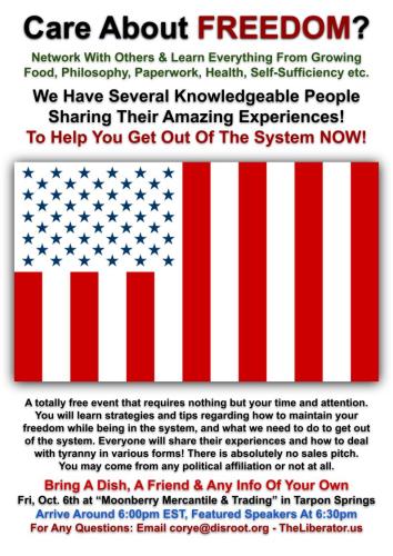Tarpon Springs, Florida - Oct 6, 2023 - Care About Freedom