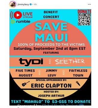 Rumble Live - Sep 2, 2023 - Save Maui Benefit Concert