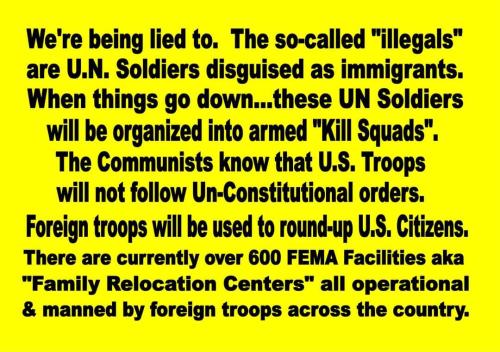 Pay attention to who are coming to the border