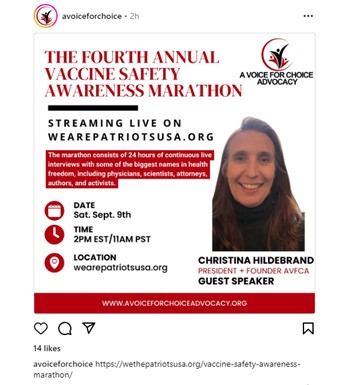 Livestream - Sep 9, 2023 - Fourth Annual Vaccine Safety Awareness Marathon