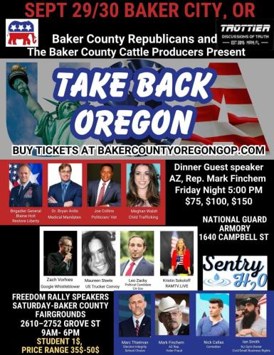 Baker County, Oregon - Sep 29-30, 2023 - Take Back Oregon Rally