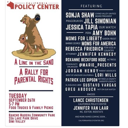Simi Valley, California - Sep 26, 2023 - California Policy Center - A Line in the Sand - Rally for Parental Rights