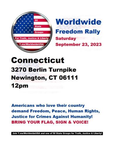 Newington, Connecticut - Sep 23, 2023 - Freedom Rally