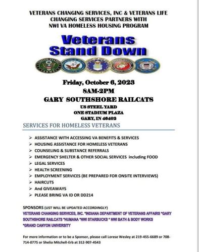 Gary, Indiana - Oct 6, 2023 - Veterans Stand Down