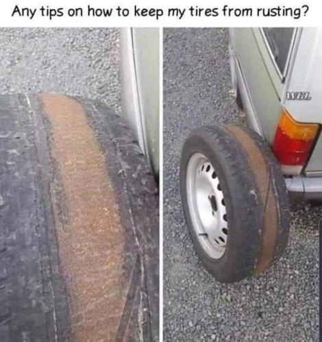 rusty tires