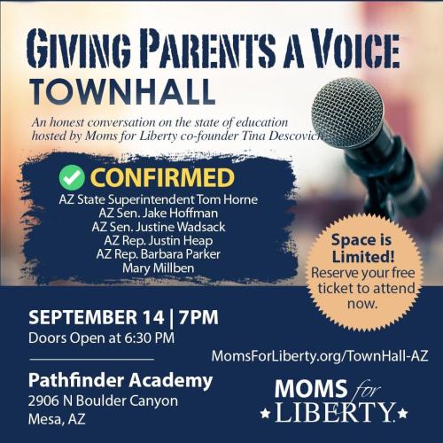 Mesa, Arizona - Sep 14, 2023 - Giving Parents a Voice Townhall