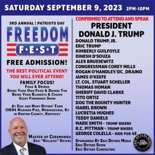 Morningview, Kentucky - Sep 9, 2023 - Freedom Fest