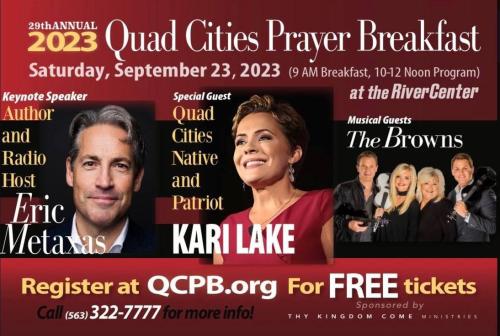 Davenport, Iowa - Sep 23, 2023 - 2023 Quad Cities Prayer Breakfast Featuring Kari Lake