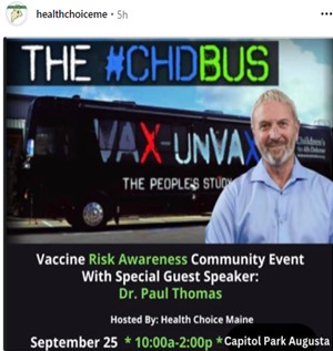 Augusta, Maine - Sep 25, 2023 - The CHD Bus Tour Featuring Dr. Paul Thomas