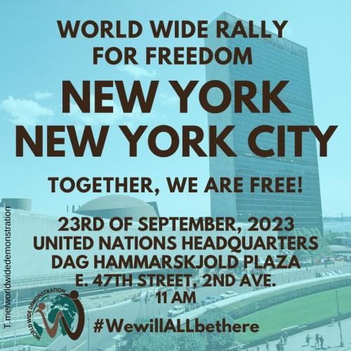 New York, New York - Sep 23, 2023 - Freedom Rally