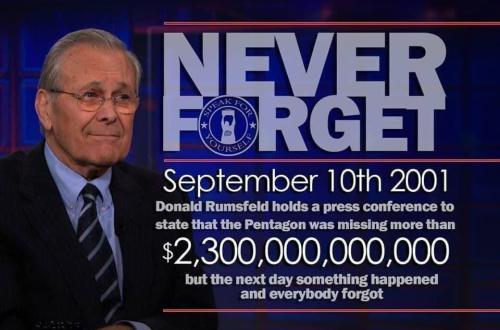 Never forget Donald Rumsfeld and 9 11