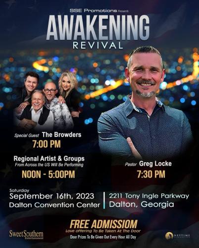 Dalton, Georgia - Sep 16, 2023 - Awakening Revival