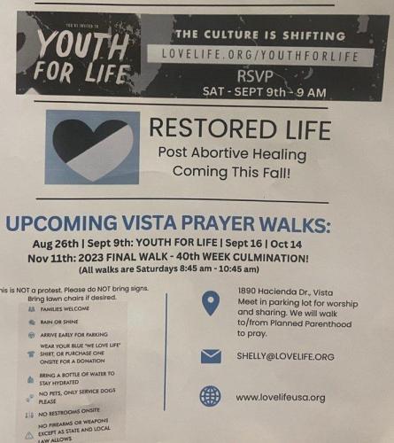 Pasadena, California - Sep 9, 2023 - Vista Prayer Walks