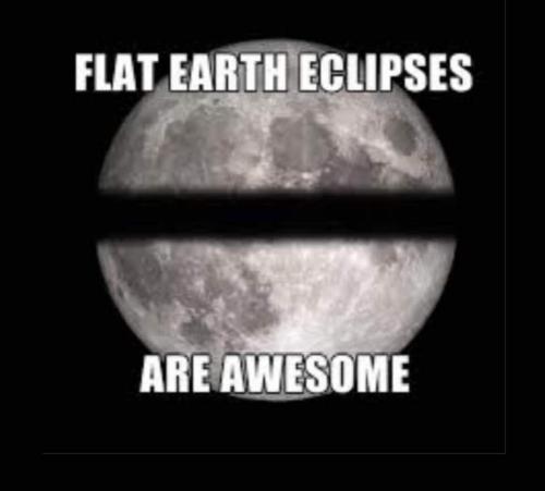 flat earth eclipse