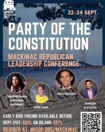 Mackinac, Michigan - Sep 22-24, 2023 - Party of the Constitution - Mackinac REpublican Leadership Conference