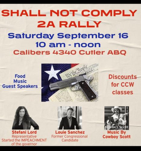Albuquerque, New Mexico - Sep 16, 2023 - Shall Not Comply Rally