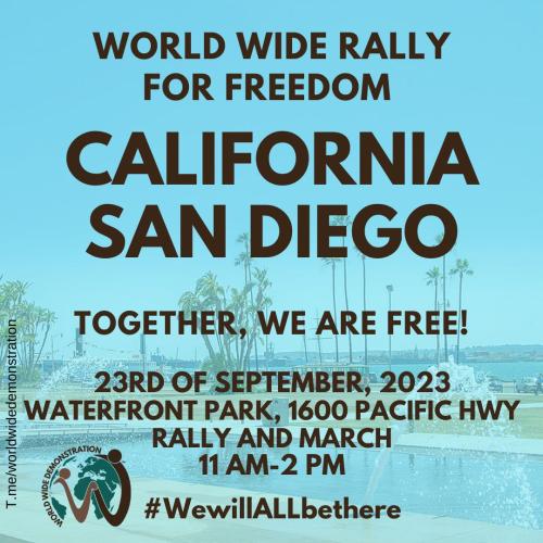 San Diego, California - Sept 23, 2023 - Rally for Freedom