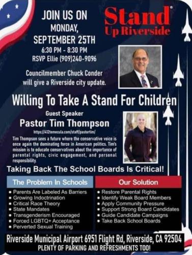 Riverside, California - Sep 25, 2023 - Stand Up Riverside - Willing to Take a Stand for Children