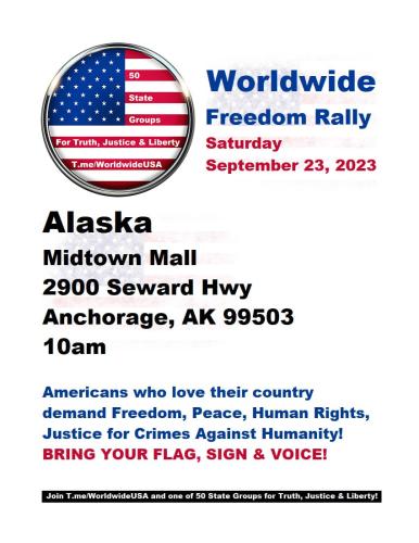 Anchorage, Alaska - Sep 23, 2023 - Freedom Rally