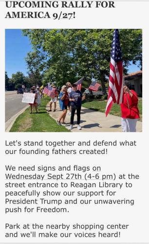Simi Valley, California - Sep 27, 2023 - Rally for America