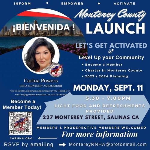 Monterey, California - Sep 11, 2023 - Launch of Rubublican National Hispanic Association