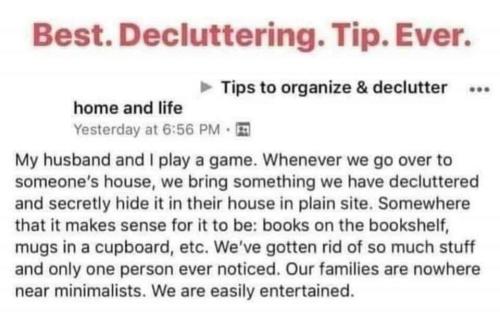 best decluttering tip ever
