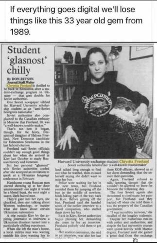 Freeland reminder