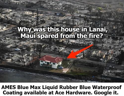 Why was this house in Lanai Hawaii spared from the fire