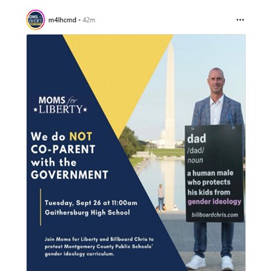 Gaithersburg, Maryland - Sep 26, 2023 - Moms for Liberty