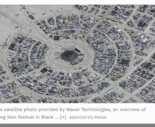 Burning man satellite view