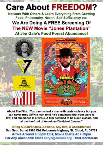 St Cloud, Florida - Sep 9, 2023 - Free Screening of Movie Jones Plantation